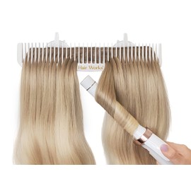 Hair Works ULTRA Hair Extension Holder - Professionally Designed to Securely Hold Extra Wide Wefts including Hand Tied, Beaded, Full Bundles and Halos While You Wash, Color, Style & Store
