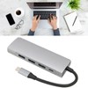 USB C Splitter Silver 5Gbps Speed Heat Dissipation Function Smart