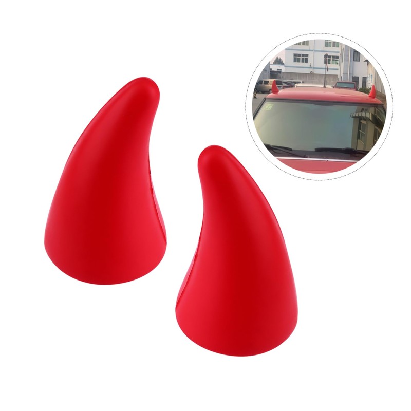 Alipis 2Pcs Bumper Protector Devil Horn Stickers for Automobile Decoration