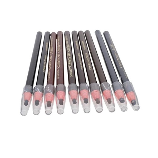 10Pcs Waterproof Eyebrow Makeup Pencils for Women Soft Pull-Out Eyebrow