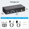 TJCXELE 4K120Hz HDMI KVM Switch 2 Monitors 2 Computers USB