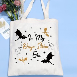 VAMSII 4th Wing Merch In My Onyx Storm Era Tote Bag Dragon Rider Bookish Gifts Fantastic Book Lover Gift Reader Gift (OnyxStormTote)