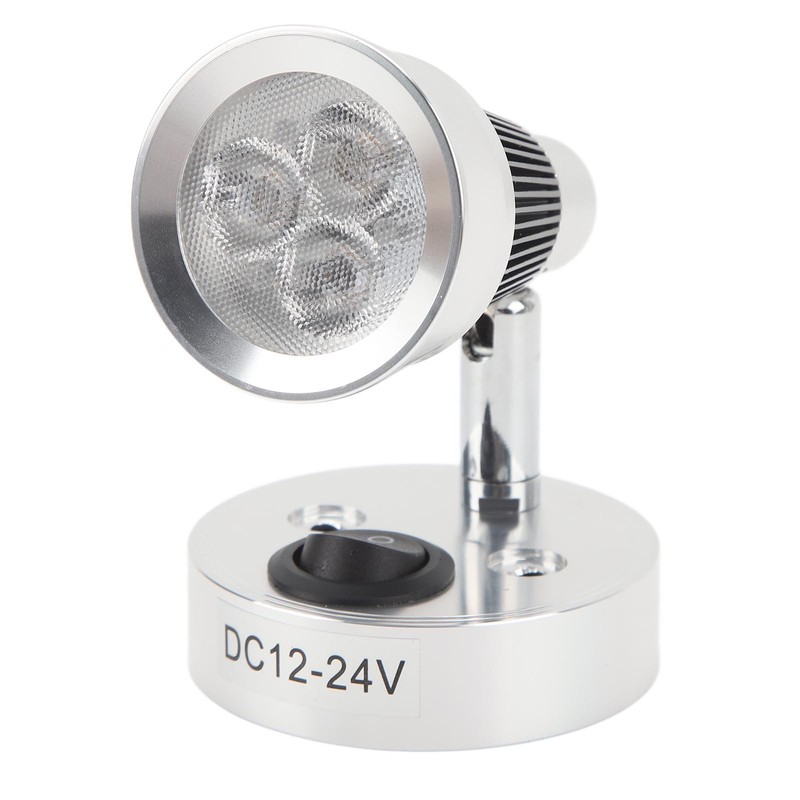 LED RV Bedside Lamp DC12 to 24V Silver 3W 3000K