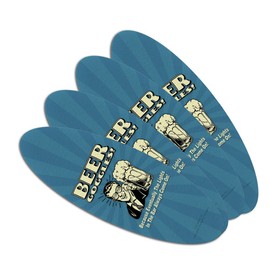 Beer Goggles Eventually Lights in the Bar Always Come On Funny Humor Double-Sided Oval Nail File Emery Board Set 4 Pack