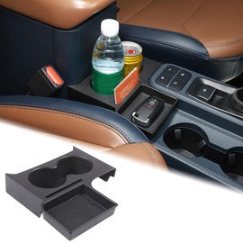Aunginsy Center Console Cup Holder Compatible with Ford Maverick 2022 2023 2024 Front Seat Armrest Box Dual Cup Holders Insert Expander Organizer Tray Drink Water Bottle Holder with Mat Accessories