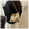 Sither Evening Handbag Large Sequin Evening Bag Link Chain Purses