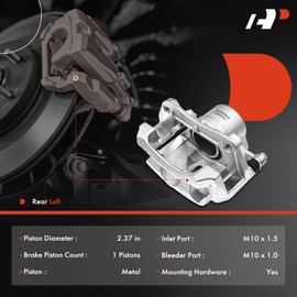 A-Premium Disc Brake Caliper Assembly with Bracket Compatible with Select Chevy and Pontiac Models - HHR 2006-2011 2.2L/2.4L, Malibu 2004-2008, G6 2006-2008 - Front Left Driver Side
