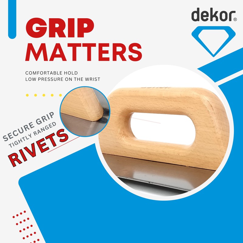 DEKOR Groover Trowel - 8.85" x 5.90" - German Stainless