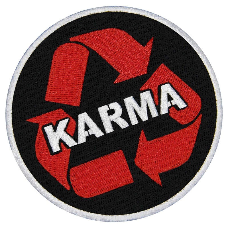 KARMA Sins Retribution Embroidered Iron-On / Sewn Patch