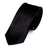OM3® K-02 Black Slim Tie Men's Tuxedo Slim Plain Tie