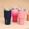 BJPKPK 30 oz Stainless Steel Tumbler with Lid and Straw