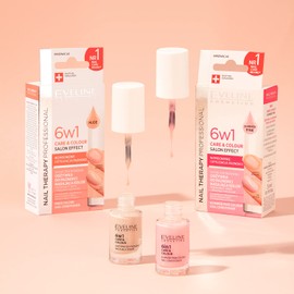 Eveline Cosmetics Nail Therapy Professional Konzentrierter 6-in-1-Farbnagel-Conditioner, 5 ml, Shimmer Pink