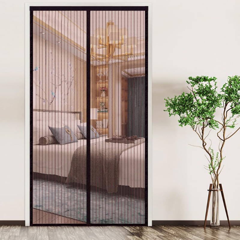 36"x82" Magnetic Screen Door Fits Door Size 34"x80",Walk Through Easily,Moustiquaire