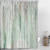 JAWO Green Abstract Shower Curtain, Sage Moss Green Modern Aesthetic