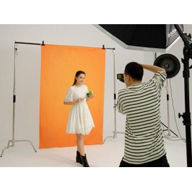 Kate Photo Background Canvas Orange 1.5 x 2.2 m Photo Background Microfibre for Portrait Newborn Photography High Saturated Colours Background Photo Studio Background Photography