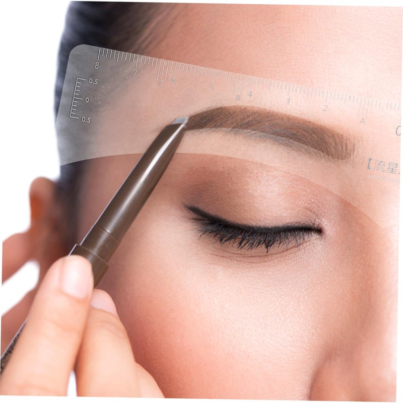 Mikinona Professional Eyebrow Ruler Sticker Kit Eyebrow Mapping Tool Stencil