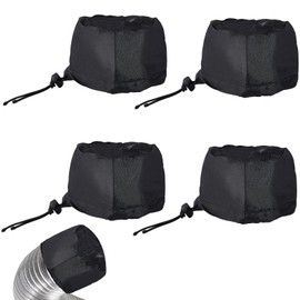 NICENEEDED 4 PCS Grow Tents Vent Cover, 4 Inch Dustproof Duct Filter Vent Covers with Elastic Band, Fixed Buckle for Plant Grow Tent Accessories