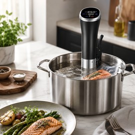Sous Vide Cooker for Home Meal Preparation – Digital Immersion Circulator with LCD Touch ControlsSous Vide Cooker for Precise Meal Preparation – IPX7 Immersion Circulator with LCD Touch Controls