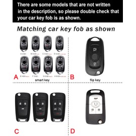 ontto Flip Key Case Fit for Chevy Camaro Cruze Equinox Impala Malibu Sonic Aveo Cavalier Colorado Spark Trax Volt 2010-2019,Car Key Housing with Rhinestone Key Chain,Type-C-Pink