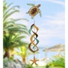Hanging Wind Spinner Sea Turtle Multi Color Metal