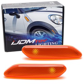 iJDMTOY OE-Spec Amber Front Fender Side Marker Blinker Light Housing Replacements Compatible With 2011-16 MINI Cooper R60 Countryman, 2013-16 R61 Paceman