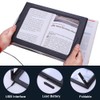 Hands-Free Magnifying Glass Large Full-Page Rectangular 3X Magnifier LED Lighted