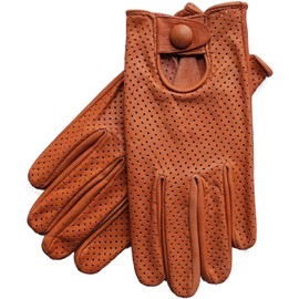 Riparo Women's Genuine Leather Full-finger Driving Gloves (X-Large, Tan)