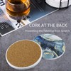 Bntyok Coasters Set of 6 Marble Coaster Set with Holder