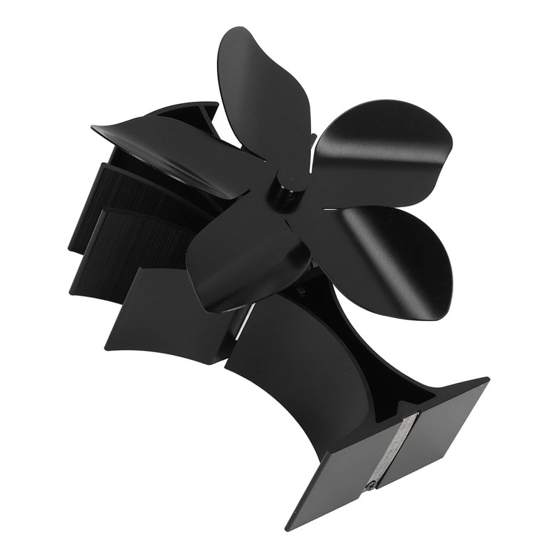 Stove Fan Heat Powered Low Noise Aluminium Alloy 5 Blade