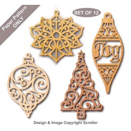 Ornate Christmas Ornaments Scroll Saw Pattern