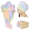 QKTYB Microfiber Hair Towel, 2 Pack Rainbow Hair Towel Wrap