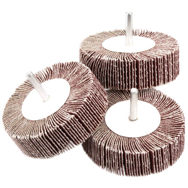 5 Pack Sanding Flap Wheel 3.15x1x 1/4 inch Shank Mounted