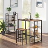 VASAGLE Bar Table with Sturdy Metal Frame, Easy Assembly, Industrial