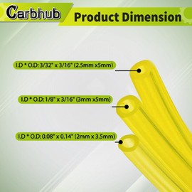 Carbhub 6 Feet 3 Sizes Fuel line Primer Bulb Fuel Filter Kit for Zama Poulan Craftman Stihl Husqvarn Weedeater String Trimmer Chainsaw Blower