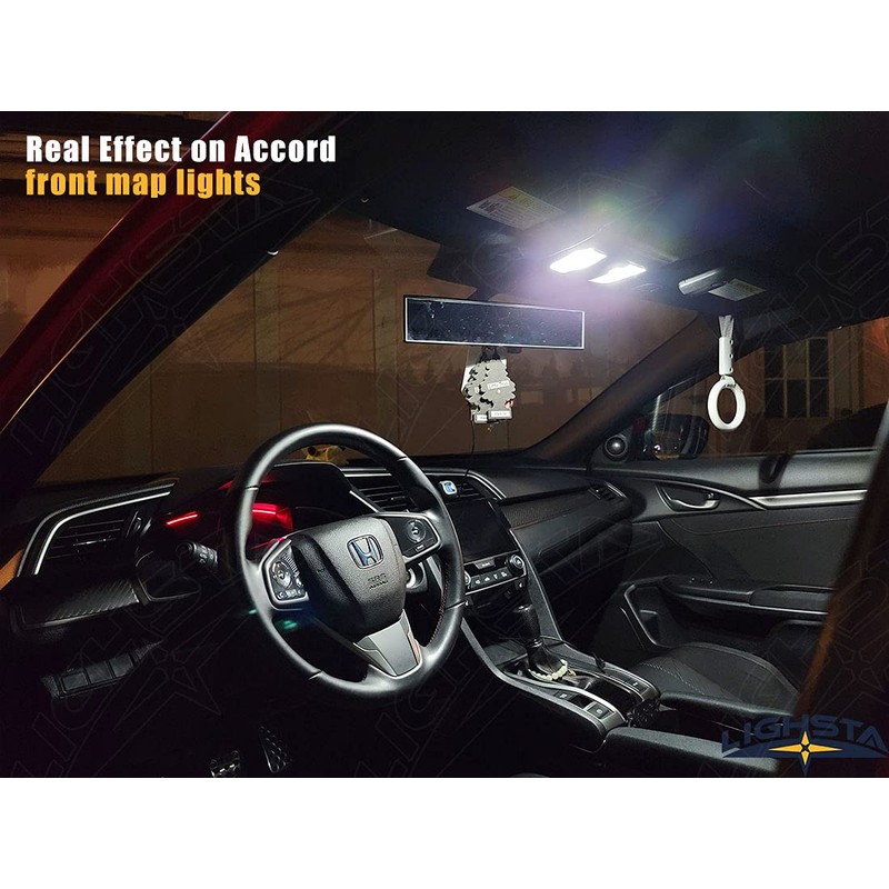 LIGHSTA 14PCS Super Bright White LED Interior Light Kit Package