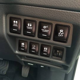 12V Push Button Switch WINCH POWER for Nissan Pathfinder R52 Navara D23 / NP300 QASHQAI X-Trail T32 Dual LED AMBER GREEN ON/OFF