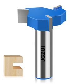 Three-Blade Slot Cutter Router Bit, ''T'' Type Slotting Bit , Slot Router Bit Set,1/2" Shank,Cutting Height 25/64", Slotting Knife for Woodworking
