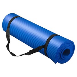 Bojing Yoga Mat, Thick NBR, Multipurpose, Multicolor Optional, with Carrying Bag and Strap, Blue