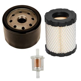 Carkio Replaces Air Filter Oil Filter with Fuel Filter for Briggs & Stratton 492932 492056 492932S 695396 696854 795890 John Deere GY20577 AM125424 Kawasaki 49065-7007