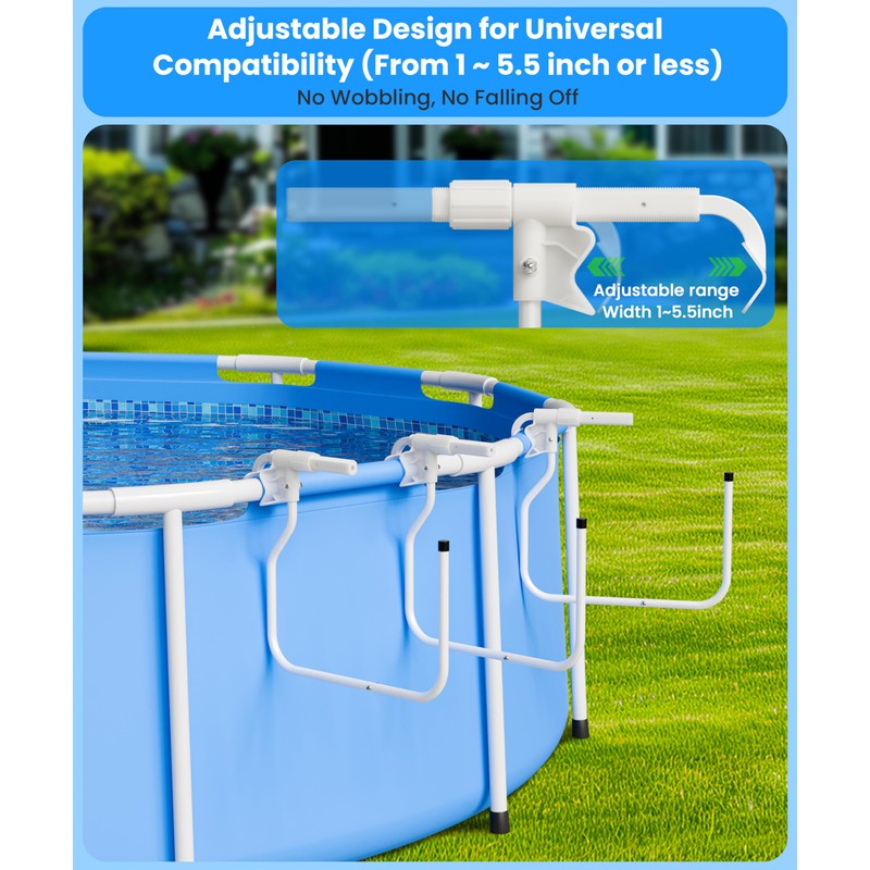 Teisaiko 5-Pack Adjustable Solar Cover Holder for Above Ground Pool