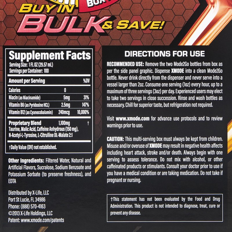 XMODE Energy Shots on Tap Dispenser – 100 (1oz) Servings