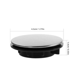 NUOBESTY Cubierta para agujero de grifo de fregadero, cubierta para orificio de grifo de cocina, tapa de acero inoxidable, tapón de tapón de metal para dispensador de jabón, cubierta para cocina y baño 2 piezas