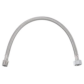 uxcell 16 Inch Long Faucet Supply Line Connector, G1/2 Female Compression Thread x G3/8 Male Connector Straight Thread 304 Stainless Steel Water Supply Hose Lines