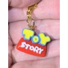 Toy Story Logo Word Charm Gold Zipper Pull & Keychain