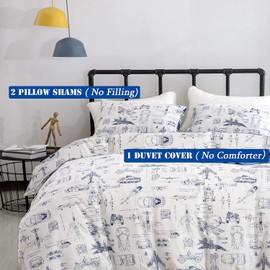 Jumeey Boys Duvet Cover Set Twin Cars Tank Helicopter Aircraft Military Transport Vehicles Painted Bedding Sets for Kids Children Reversible Airplanes Comforter Cover Teens Bed Set
