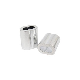 Aluminum Oval Sleeves, 0.04 - 0.12 inches (1.0 - 3.0 mm), Pack of 50, Oval Sleeve, Caulking, Crimping Machine, Hand Press, Clamp, Aluminum Sleeve (0.12 inches (3.0 mm)