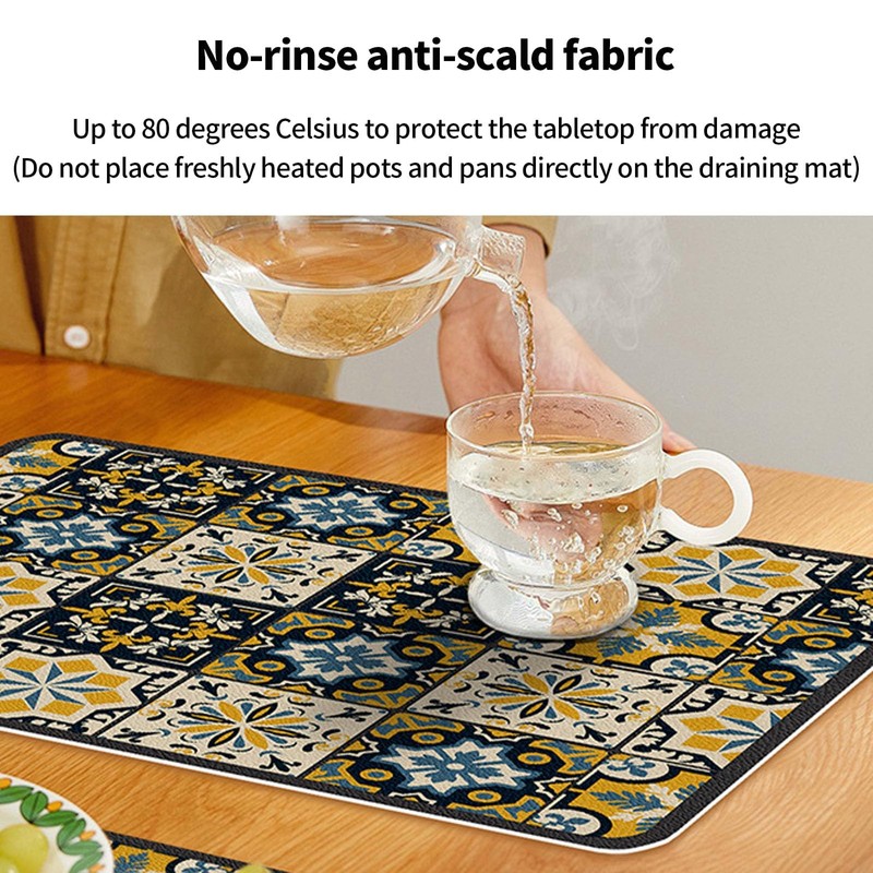 CLKE Draining Mat, 30 x 40 cm Draining Board Mats