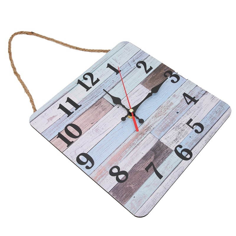 Wall Clock Industrial Style Silent Quartz Movement Density Board Large