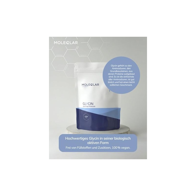 MoleQlar Glycine Powder 300 g - Certified and Pure Glycine