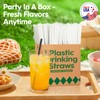 Delxo 500 Count Individually Wrapped Black Plastic Straws - 10.25